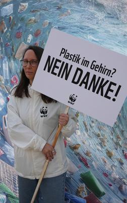 Demonstration GER, Berlin,20250805, Demo , WWF Demo in Berlin, zusammen mit dem Start der UN Verhandlungen zum internati-stock-foto