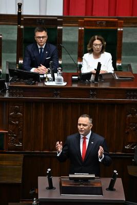 06.08.2025 WARSZAWA SEJM RP CEREMONIA ZAPRZYSIEZENIA PREZYDENTA KAROLA NAWROCKIEGO FOT DAMIAN BURZYKOWSKI / NEWSPIX.PL/N-stock-foto