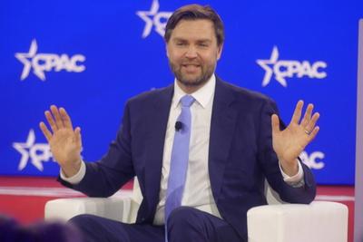 Us vice president, jd vance at cpac in dc 2025. February 20, 2025, washington-stock-foto