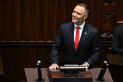 06.08.2025 WARSZAWA SEJM RP CEREMONIA ZAPRZYSIEZENIA PREZYDENTA KAROLA NAWROCKIEGO KAROL NAWROCKI FOT DAMIAN BURZYKOWSKI-stock-foto
