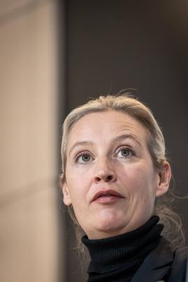 Deutscher Bundestag - Pressestatement vor Fraktionssitzung im Deutschen Bundestag --stock-foto
