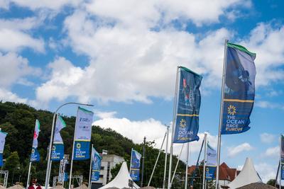Kiel, 6.08.25 Anl??lich der Regattaveranstaltung The Ocean Race Europe in der Kieler F?rde gibt es ein Seglercamp an der-stock-foto
