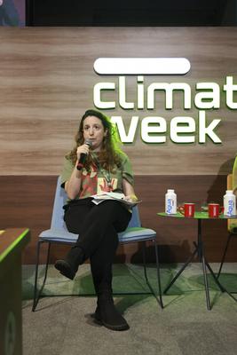 Sao Paulo Climate Week 2025 at Itau Cube-stock-foto