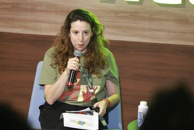 Sao Paulo Climate Week 2025 at Itau Cube-stock-foto