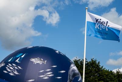 Kiel, 6.08.25 Anl??lich der Regattaveranstaltung The Ocean Race Europe in der Kieler F?rde gibt es ein Seglercamp an der-stock-foto