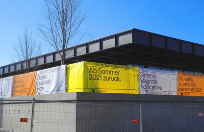 Neue Nationalgalerie (Mies van der Rohe) nach Umbau und Sanierung vor baldiger Eroeffnung *** New National Gallery Mies-stock-foto