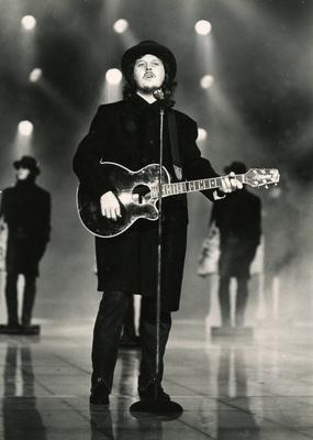 Italian singer and songwriter Zucchero Sugar Fornaciari, 1980s PUBLICATIONxNOTxINxITA-stock-foto