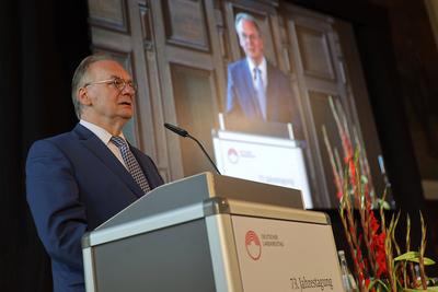 18.09.2019 Merseburg / Sachsen-Anhalt Dr. Reiner Haseloff Ministerpr?sident des Landes Sachsen Anhalt CDU bei der Er?ff-stock-foto