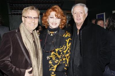 René Koch, Starvisagist, Romy Haag, Saengerin und Lambert Monet nach Judys Programm Wenn ich mir was wueschen duerfte...-stock-foto