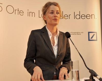 Preisverleihung Land der Ideen am Freitag 04 12 2009 in der Deutschen Bank in Saarbr?cken Im Bild-stock-foto