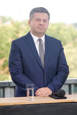 Pressekonferenz zur Bekanntgabe der Spitzenkandidatur der CDU in Sachsen-Anhalt-stock-foto