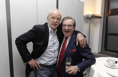 101/ Michael Gwisdek und Riverboat -Moderator Jan Hofer am 11.05.2012 Backstage bei der MDR-Talkshow Riverboat aus der m-stock-foto