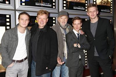 Frederick Lau, Justus von Dohnanyi, Michael Gwisdek, Tom Schilling, Jan Ole Gerster bei der Premiere von OH BOY im Kino-stock-foto
