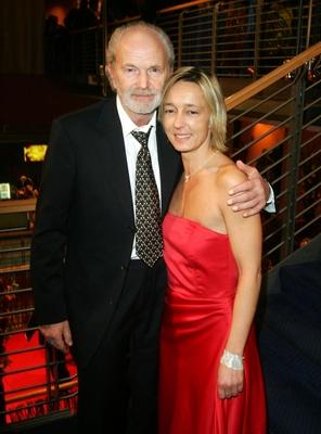 56 BERLINALE Eroeffnung Empfang Berlin Michael Gwisdek und Gabriela Lehmann beim Empfang zur Ero-stock-foto
