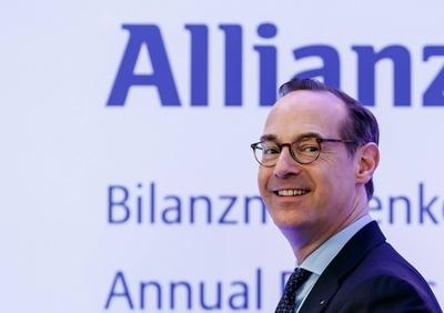 Muenchen, Deutschland, 15.02.2019, Bilanzmedienkonferenz der Allianz SE, Oliver Baete Vorstandsvorsitzender der Allianz-stock-foto