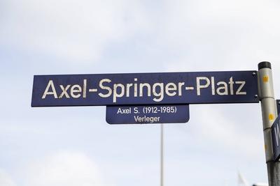 Axel Springer Platz in Hamburg Axel Springer Platz in Hamburg-stock-foto