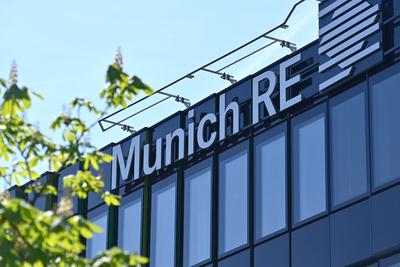 MunichRE in Muenchen-stock-foto