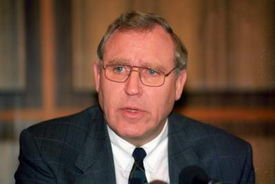 Bildnummer: 53844804  Datum: 29.10.1991  Copyright: imago/sepp spieglWerner M?nch (Deutschland/CDU/Ministerpr?sident Sachsen Anhalt); 1991, Politik; , quer, Kbneg, Portr?t,  , People, PKBildnummer 53844804 Date 29 10 1991 Copyright Imago Sepp Spiegl Werner M?nch Germany CDU Prime Minister Saxony Anhalt 1991 politics horizontal Kbneg Portrait Celebrities press conference-stock-foto