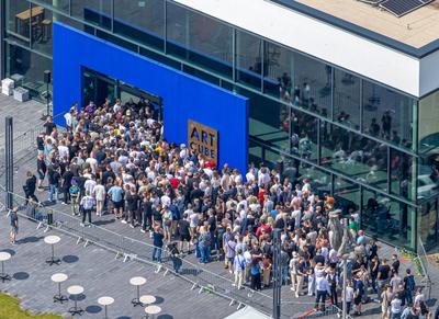 Luftbild Hamm Kunstgalerie Mensing, Event, 1000 Besucher werden in der Kunstgalerie Art Cube erwartet, Ex-Rapper Kollega-stock-foto