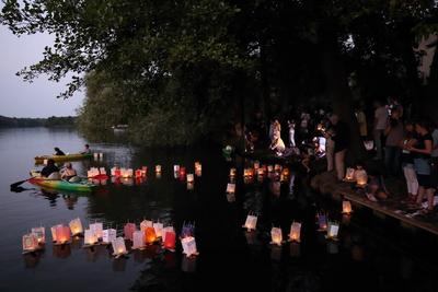 Gedenken 80 Jahre Nagasaki-stock-foto