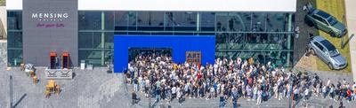 Luftbild Hamm Kunstgalerie Mensing, Event, 1000 Besucher werden in der Kunstgalerie Art Cube erwartet, Ex-Rapper Kollega-stock-foto