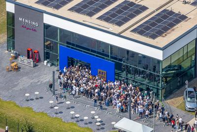 Luftbild Hamm Kunstgalerie Mensing, Event, 1000 Besucher werden in der Kunstgalerie Art Cube erwartet, Ex-Rapper Kollega-stock-foto