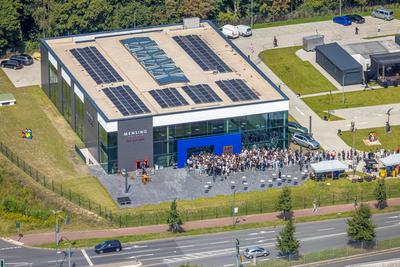 Luftbild Hamm Kunstgalerie Mensing, Event, 1000 Besucher werden in der Kunstgalerie Art Cube erwartet, Ex-Rapper Kollega-stock-foto