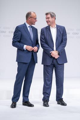 35. Bundesparteitag der CDU Deutschlands in Hannover - Markus S?der, Parteivorsitzender CSU und Ministerpr?sident Bayern-stock-foto