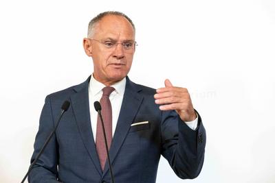 20250811 Pressekonferenz der Innenminister zum Thema Jahresbilanz 2024 zum Kriminalitaetsfeld Sozialleistungsbetrug-stock-foto
