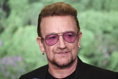 Bono (U2 S?nger und ONE-Mitbegr?nder) beim Gespr?ch ?ber den Ausblick auf den bevorstehenden UN-Gipfel, Gesundheitsvers-stock-foto