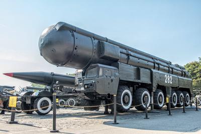 mobile launcher of the strategic missile system Mobile launcher of the strategic missile system RSD-10 Pioneer» (SS-20.-stock-foto