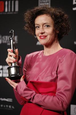 Preistr?gerin Publikumspreis: Vor der Morgenr?te , Regie: Maria Schrader / 30. Europ?ischer Filmpreis am 9. Dezember 201-stock-foto