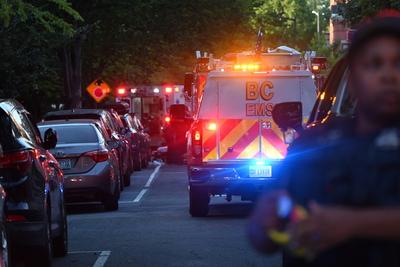 Man shot multiple times on 1200 block of 12th street northwest hours after trumps presser on crime in washington dc-stock-foto