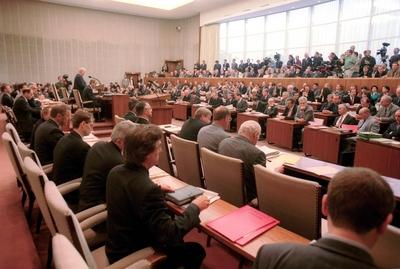 Letzte Sitzung des Deutschen Bundesrates in Bonn-stock-foto