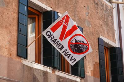 Venice, No Grandi Navi, Protest against Cruise Ships *** Venice, No Grandi Navi, Protest against Cruise Ships-stock-foto
