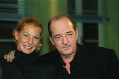 Ralph Siegel mit Tochter Giulia 11/02 pp Mann Musik Musikproduzent Produzent Produktion Unternehmen Komponist Kompositi-stock-foto