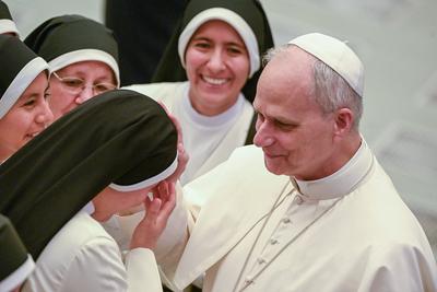 ITALY - POPE LEO XIV DURING HIS WEEKLY GENERAL AUDIENCE  AT  THE  VATICAN - 2025/8/13-stock-foto