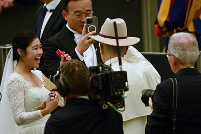 ITALY - POPE LEO XIV DURING HIS WEEKLY GENERAL AUDIENCE  AT  THE  VATICAN - 2025/8/13-stock-foto