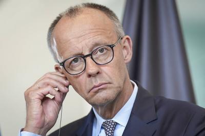Pressekonferenz Bundeskanzler Merz und Wolodymyr Selenskyj  im Kanzleramt-stock-foto