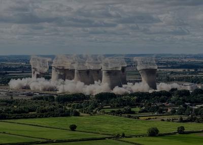 Cottam Power Station Cooling Tower Demolition-stock-foto