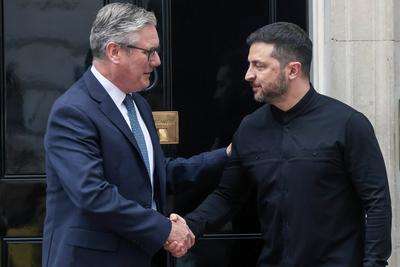 Keir Starmer Welcomes Volodymyr Zelenskyy to No.10-stock-foto