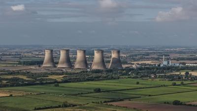 Cottam Power Station Cooling Tower Demolition-stock-foto