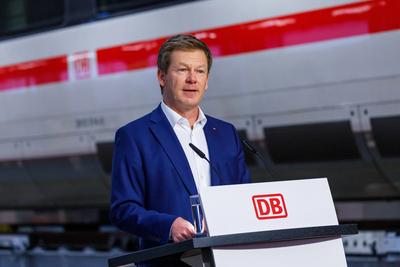 Eroeffnung neues Bahnwerk Cottbus - Richard Lutz DEU/Deutschland/Brandenburg/Cottbus, 11.01.2024, Feierliche Einweihung-stock-foto
