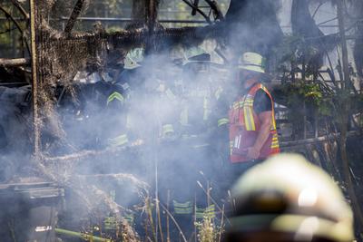 Gro?brand in Offenbach-stock-foto