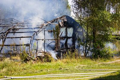 Gro?brand in Offenbach-stock-foto