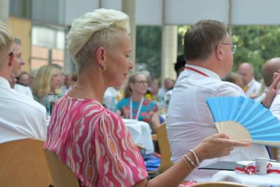 727. Stoppelmarkt Eroeffnung mitSilvia Maria Breher (MdB CDU Parlamentarische Staatssekret?rin beim Bundesminister f?r Landwirtschaft, Ern?hrung und Heimat  und  B?rgermeister Kater Kater-stock-foto