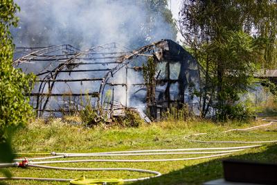 Gro?brand in Offenbach-stock-foto