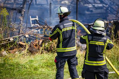 Gro?brand in Offenbach-stock-foto