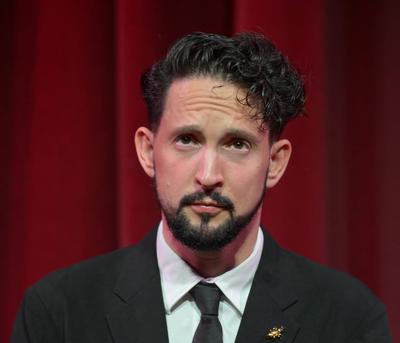 2025 - Konzert "Ich pfeif auf den Tod", mit Nikolaus Habjan und den Philharmonia Schrammeln im Stadttheater Gmunden, im  Rahmen der Salzkammergut Festwochen Gmunden, am 14.08.2025.-stock-foto