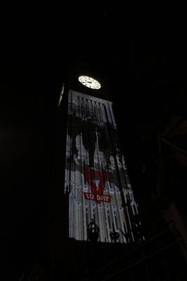 Landmarks Illuminated for VJ Day 80 Celebrations-stock-foto